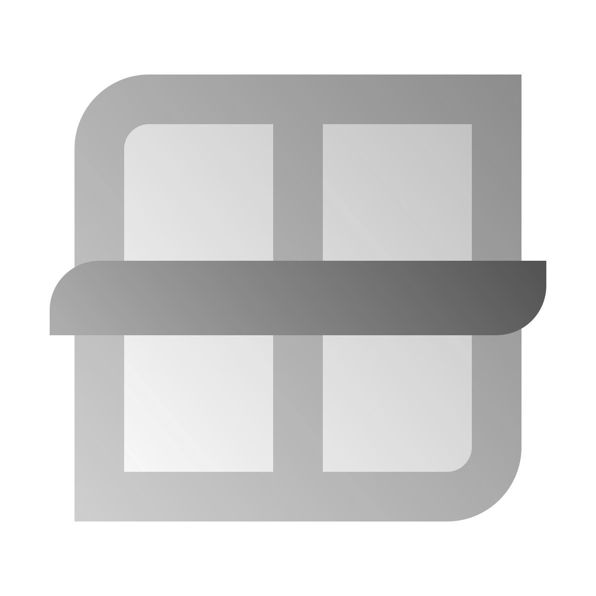 deco duotone style 边境水平 icon