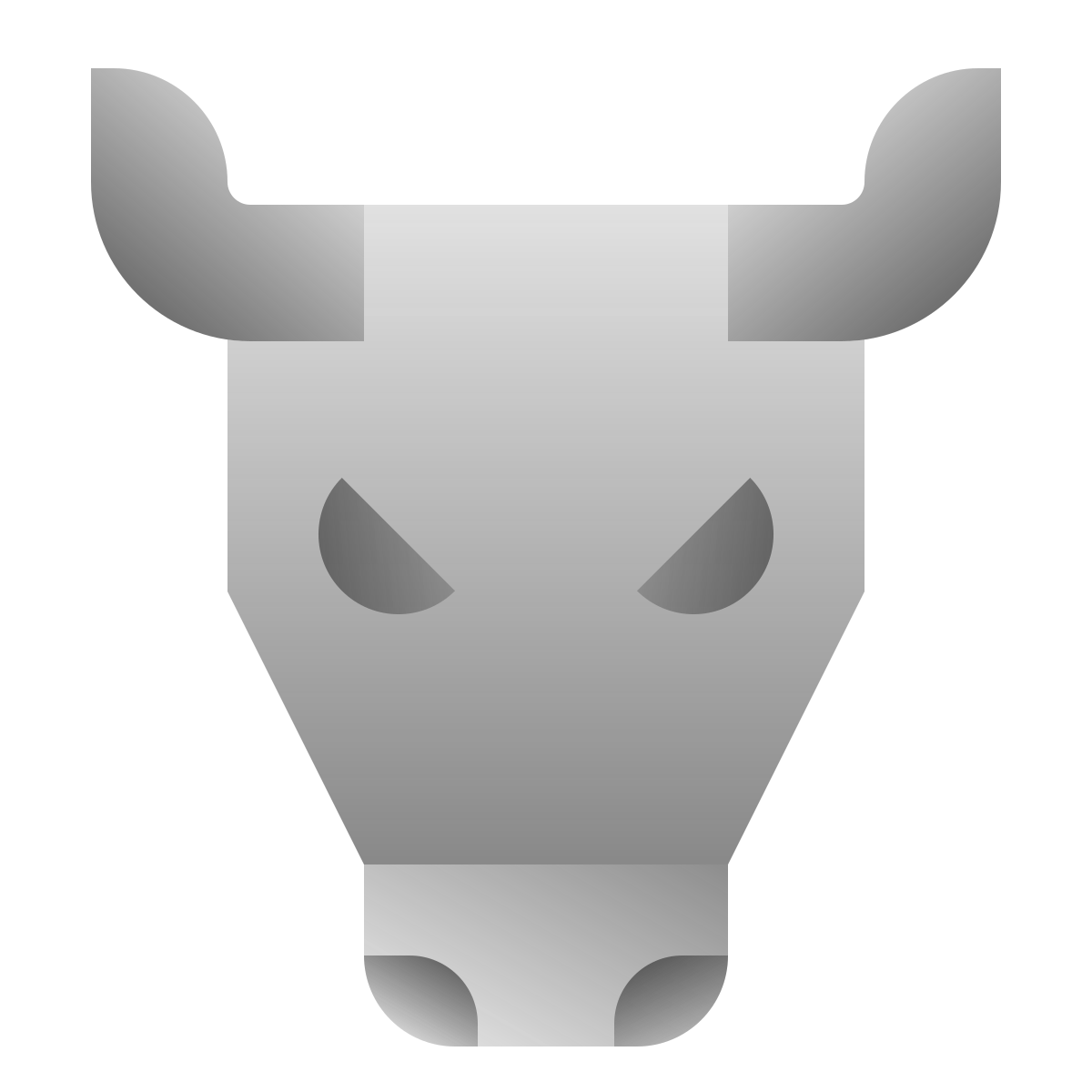 deco duotone style bull icon