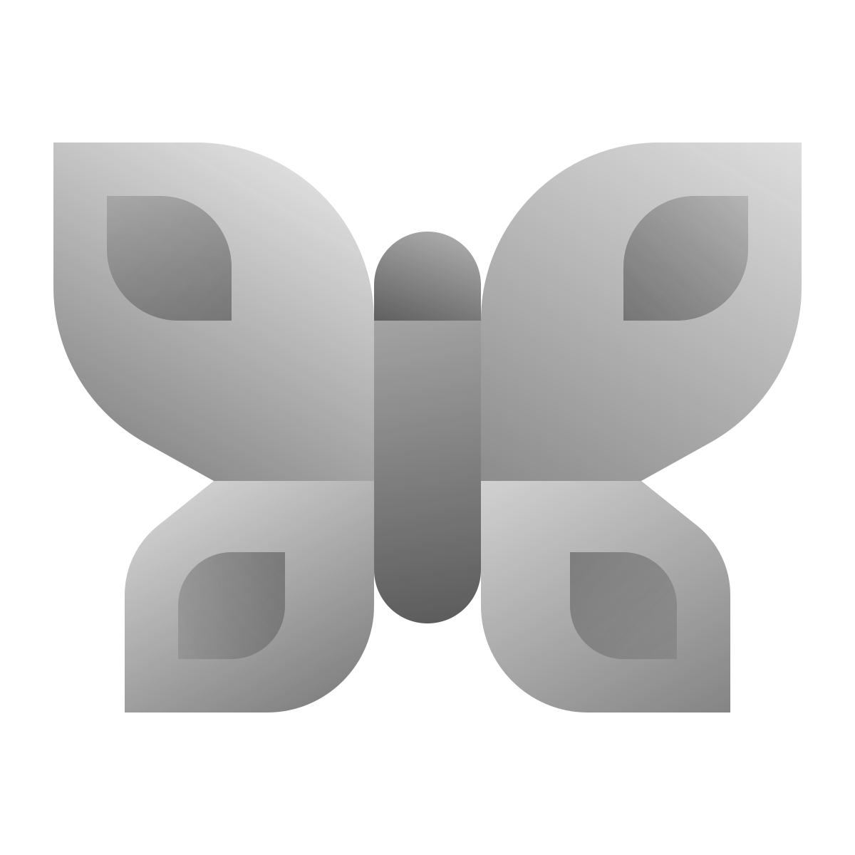 deco duotone style butterfly icon