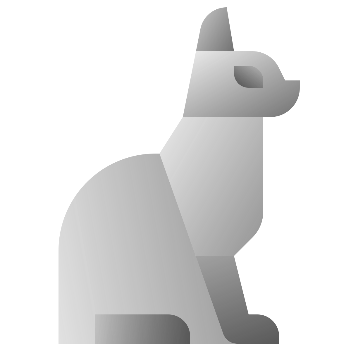 deco duotone style cat icon