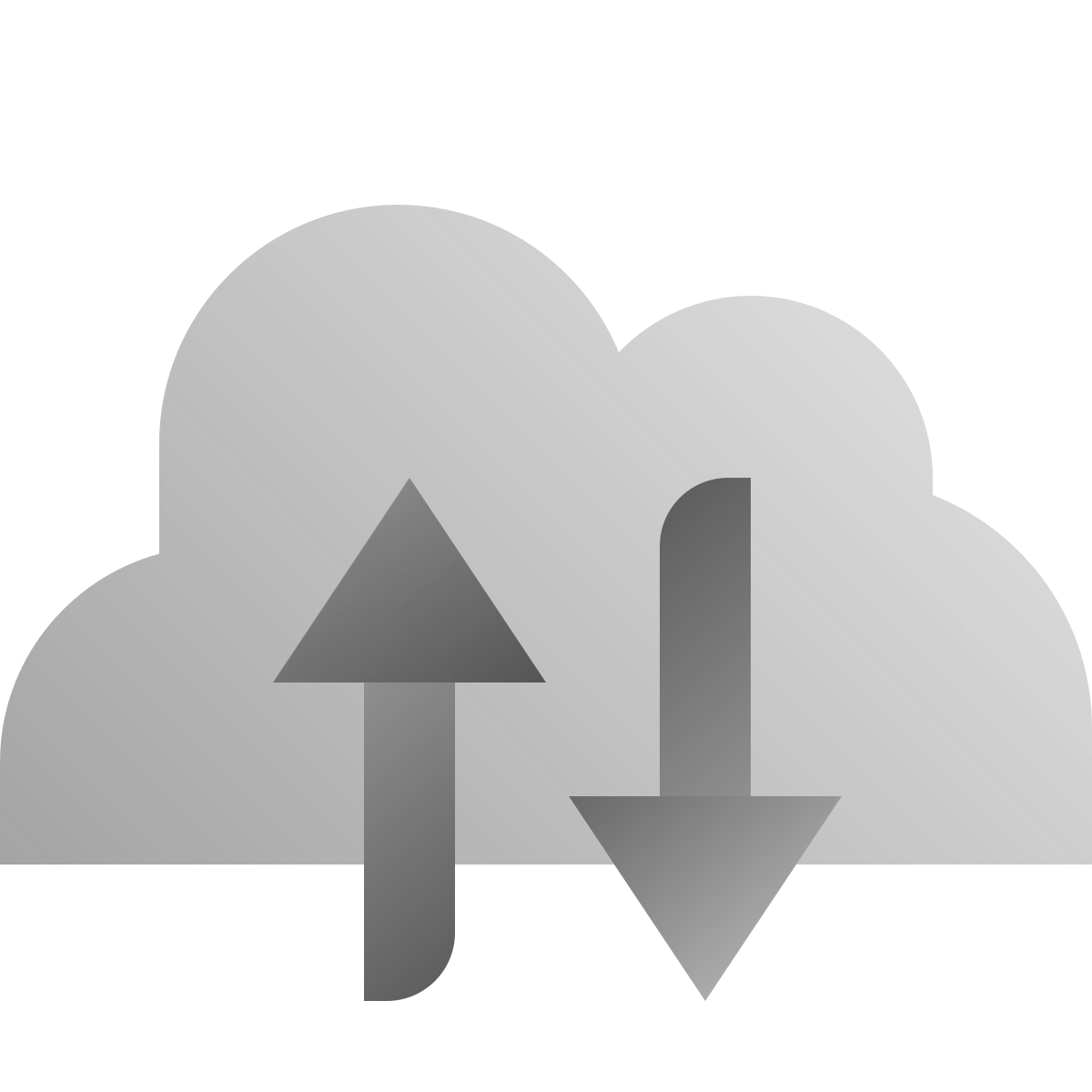 deco duotone style cloud backup restore icon