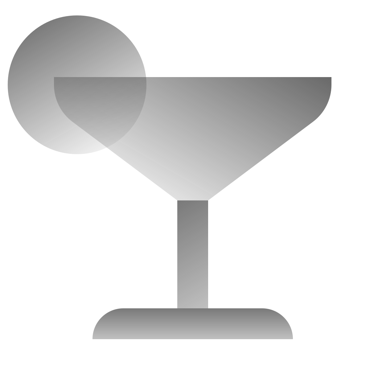 deco duotone style cocktail icon
