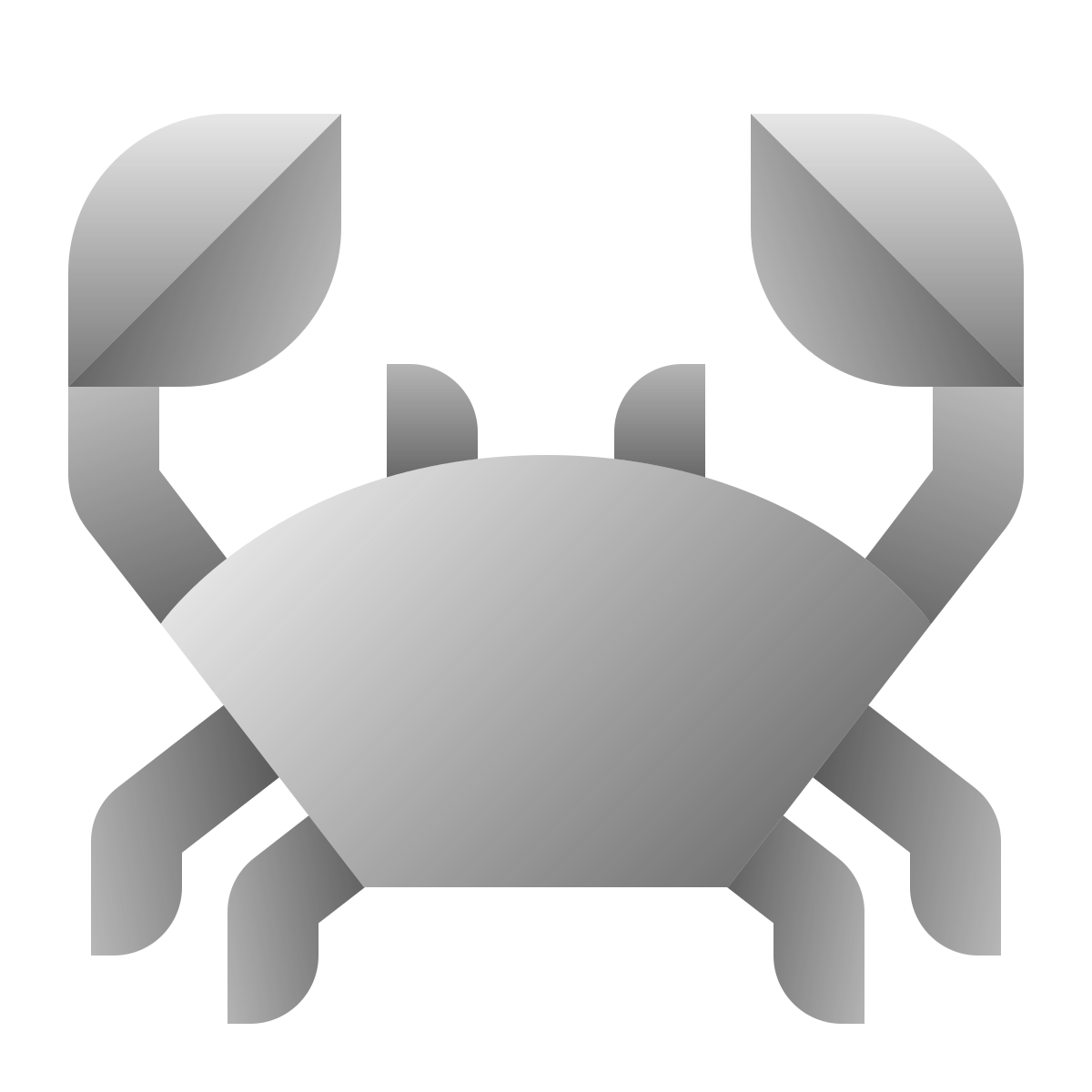 deco duotone style crab icon