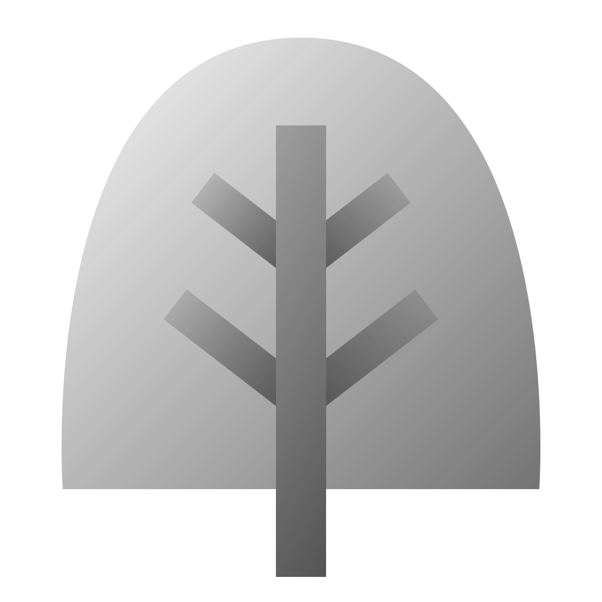 deco duotone style deciduous tree icon