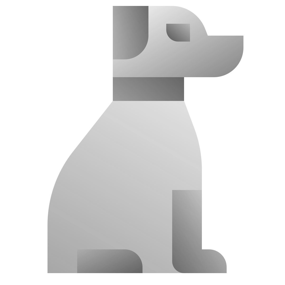 deco duotone style chien icon