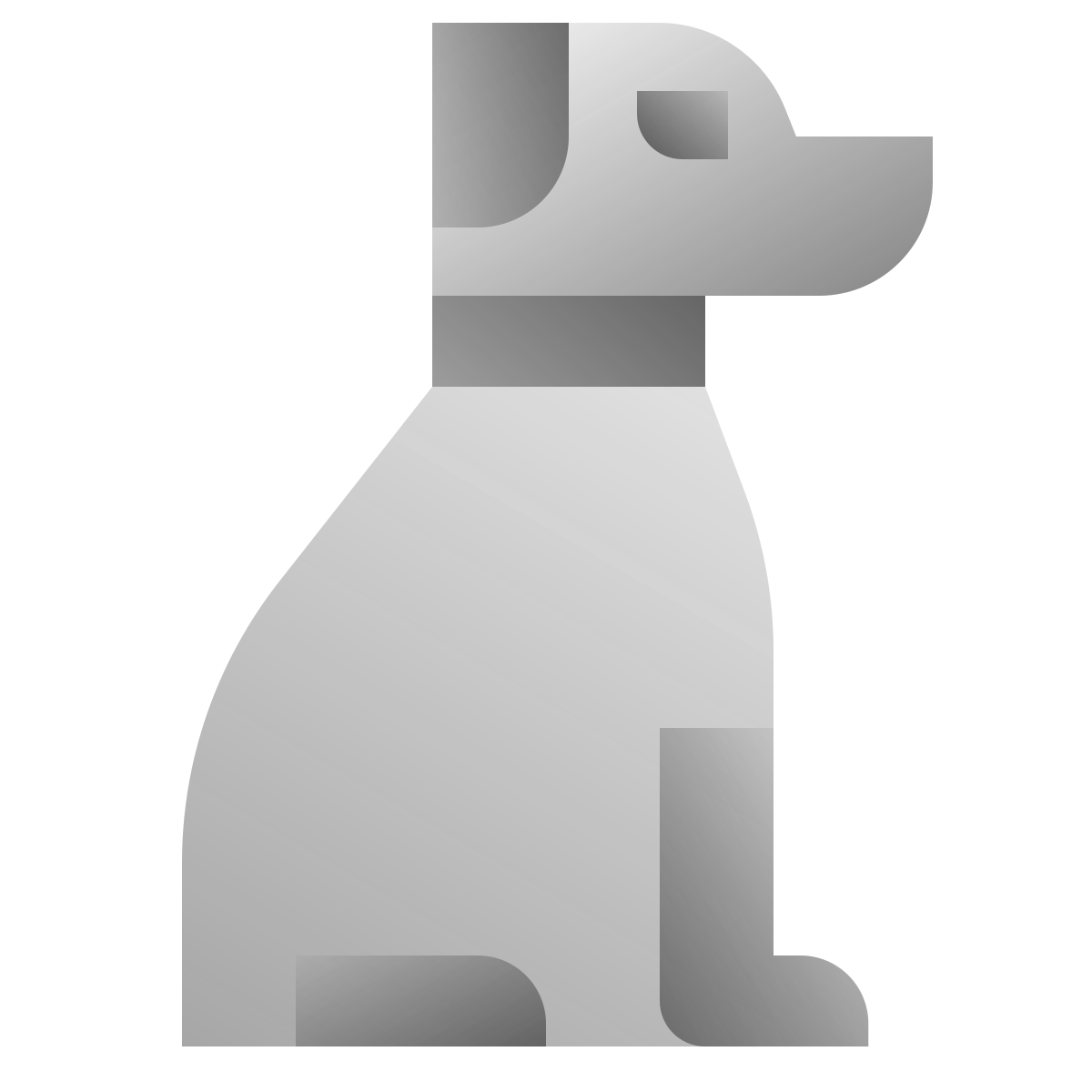 deco duotone style dog icon