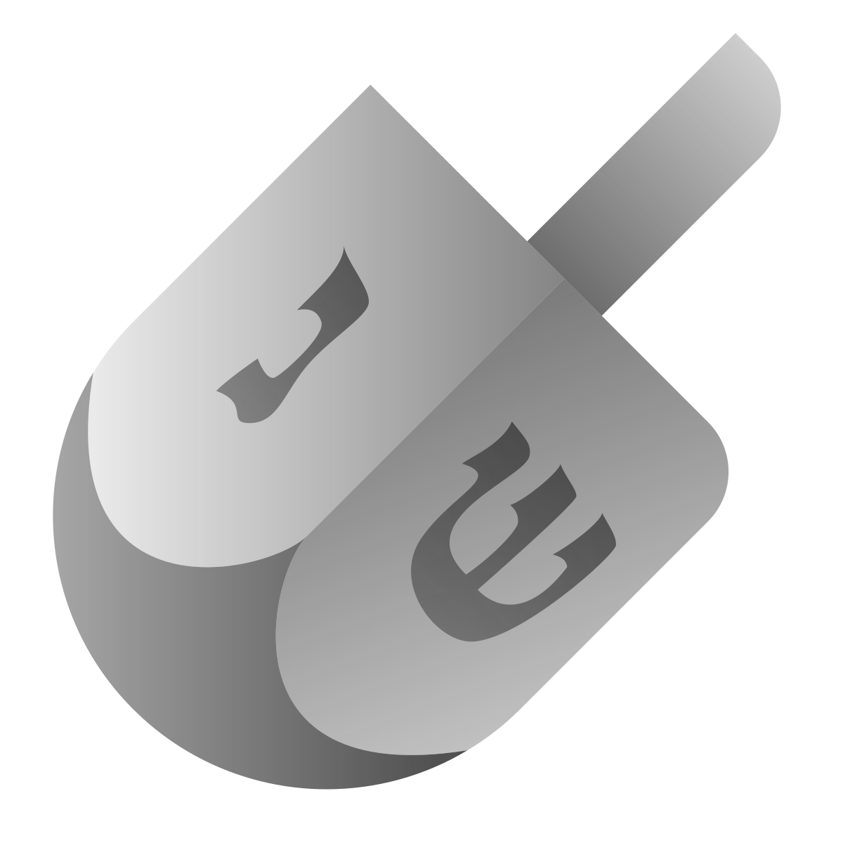 deco duotone style dreidel icon