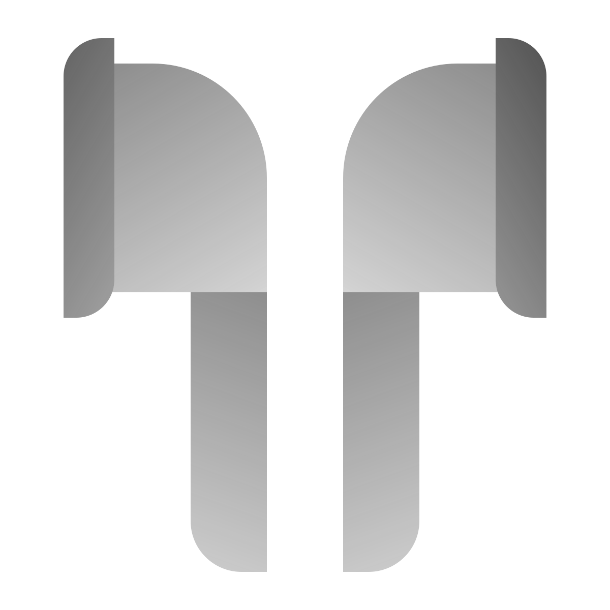 deco duotone style earbud headphones icon