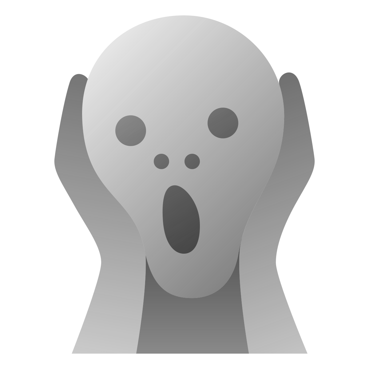 deco duotone style edvard munch icon