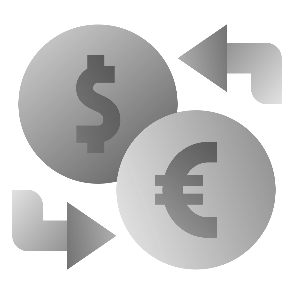 deco duotone style euro exchange icon