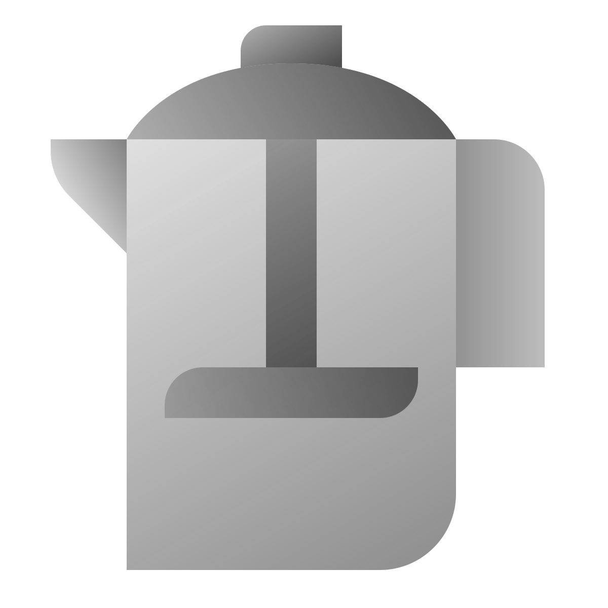 deco duotone style french press icon