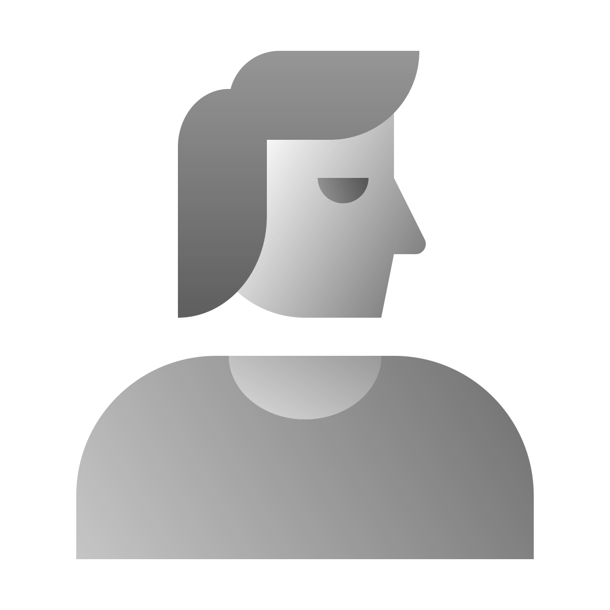 deco duotone style gender neutral user icon