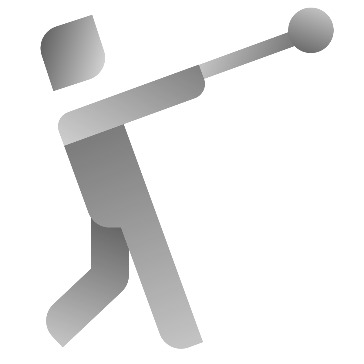 deco duotone style hammer throw icon