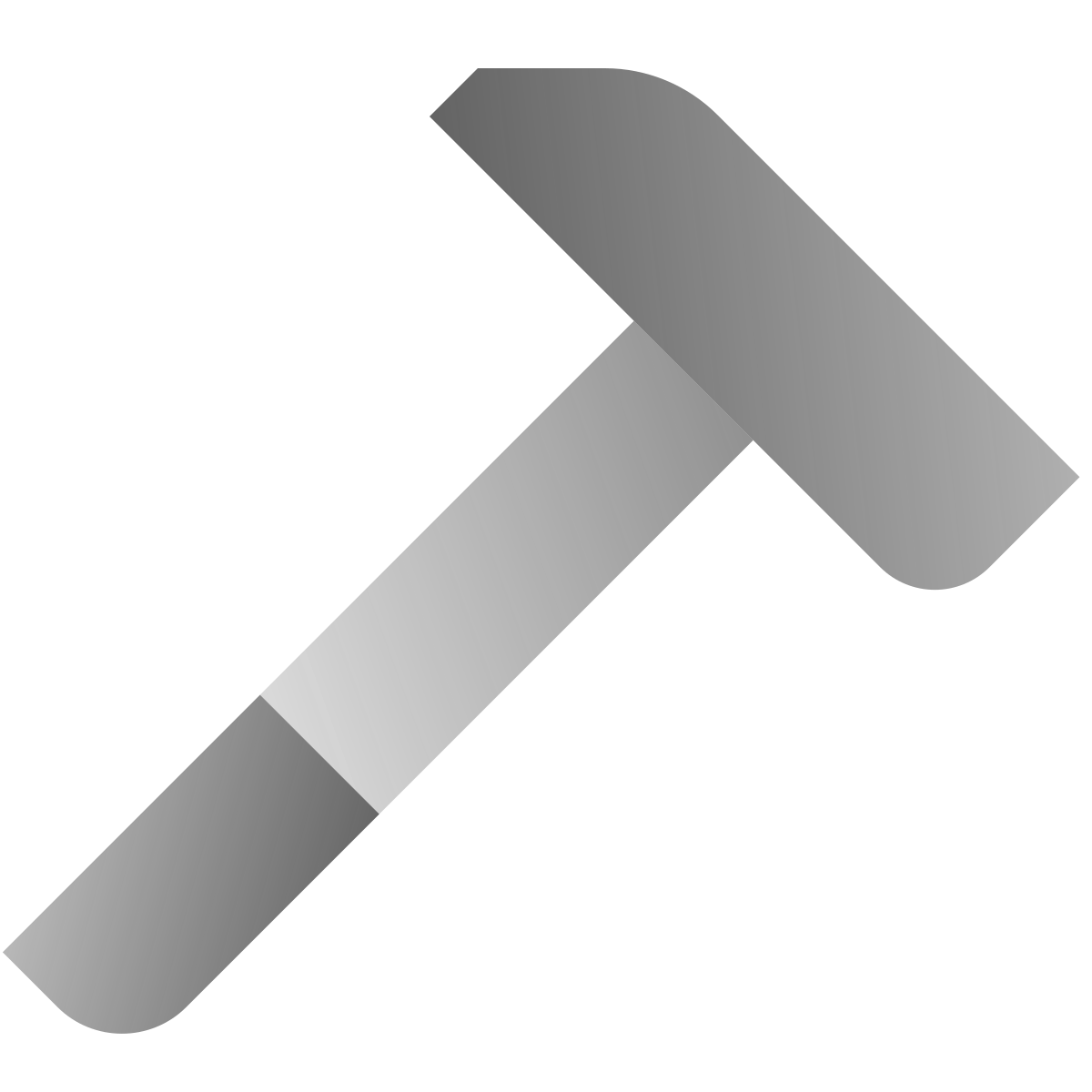 deco duotone style hammer icon