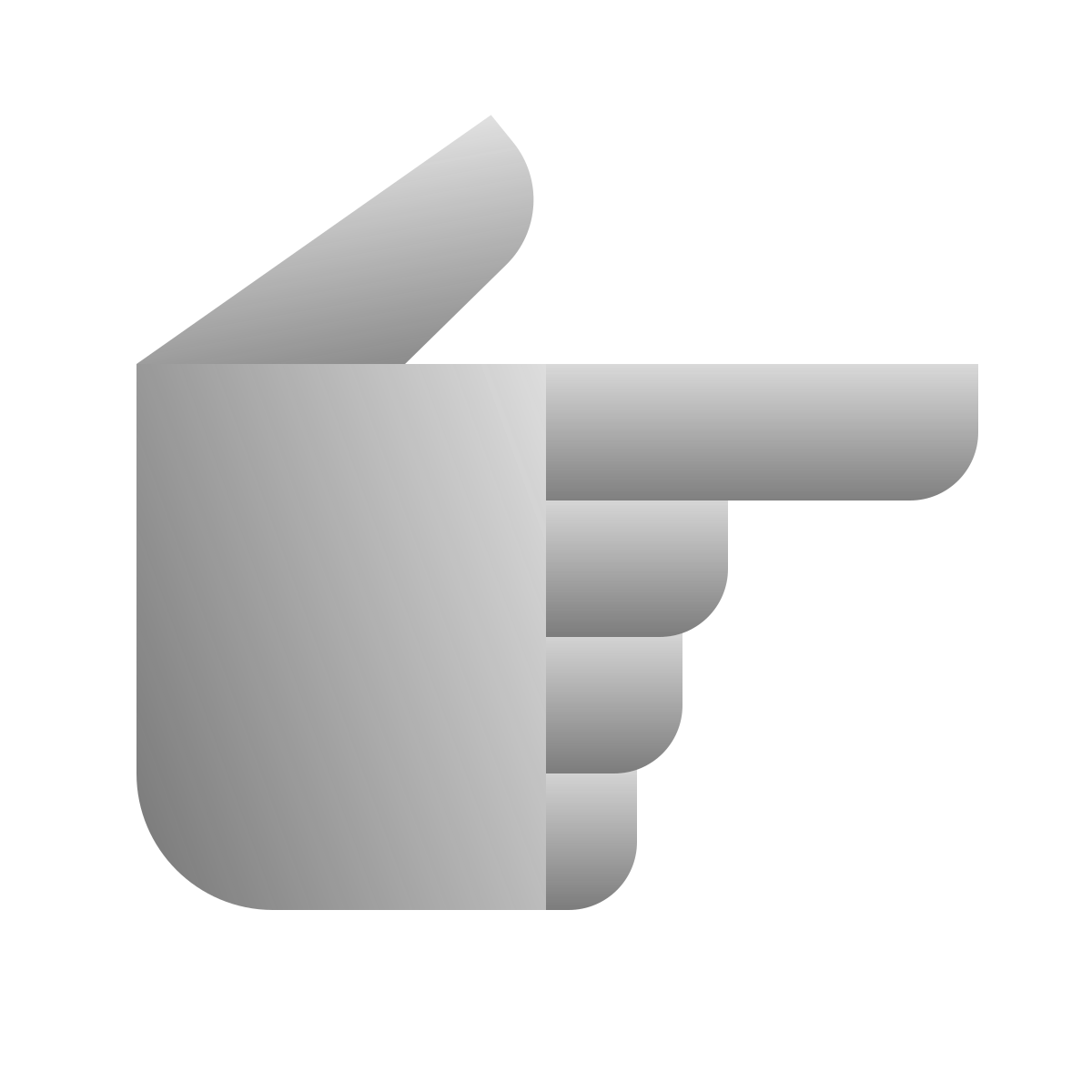 deco duotone style hand right icon