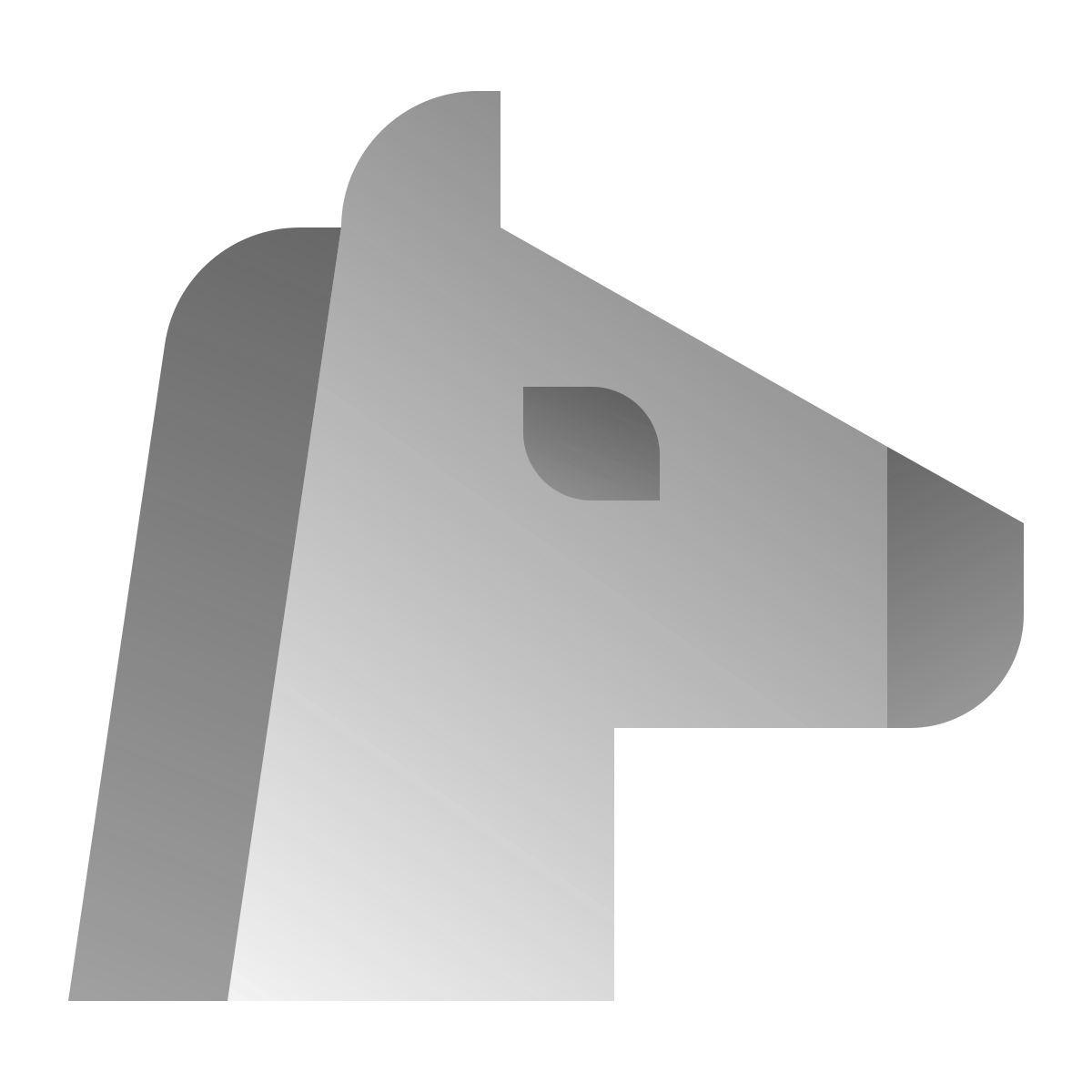 deco duotone style horse icon