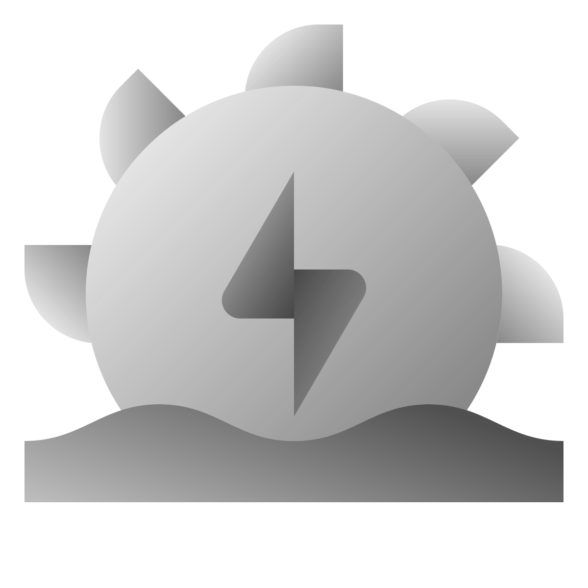 deco duotone style hydroelectric icon