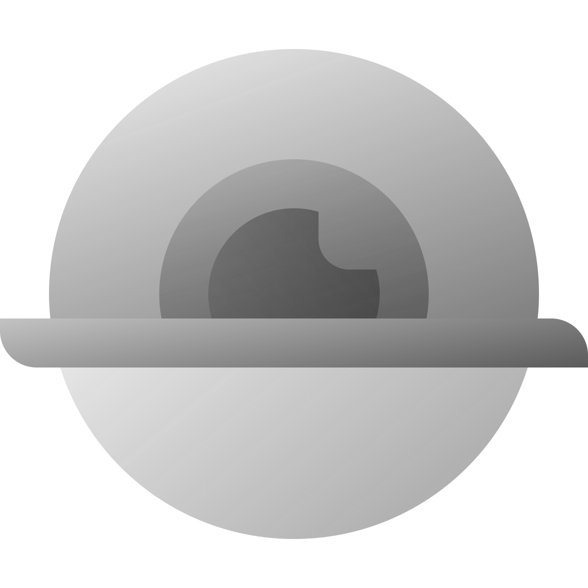 deco duotone style iris scan icon