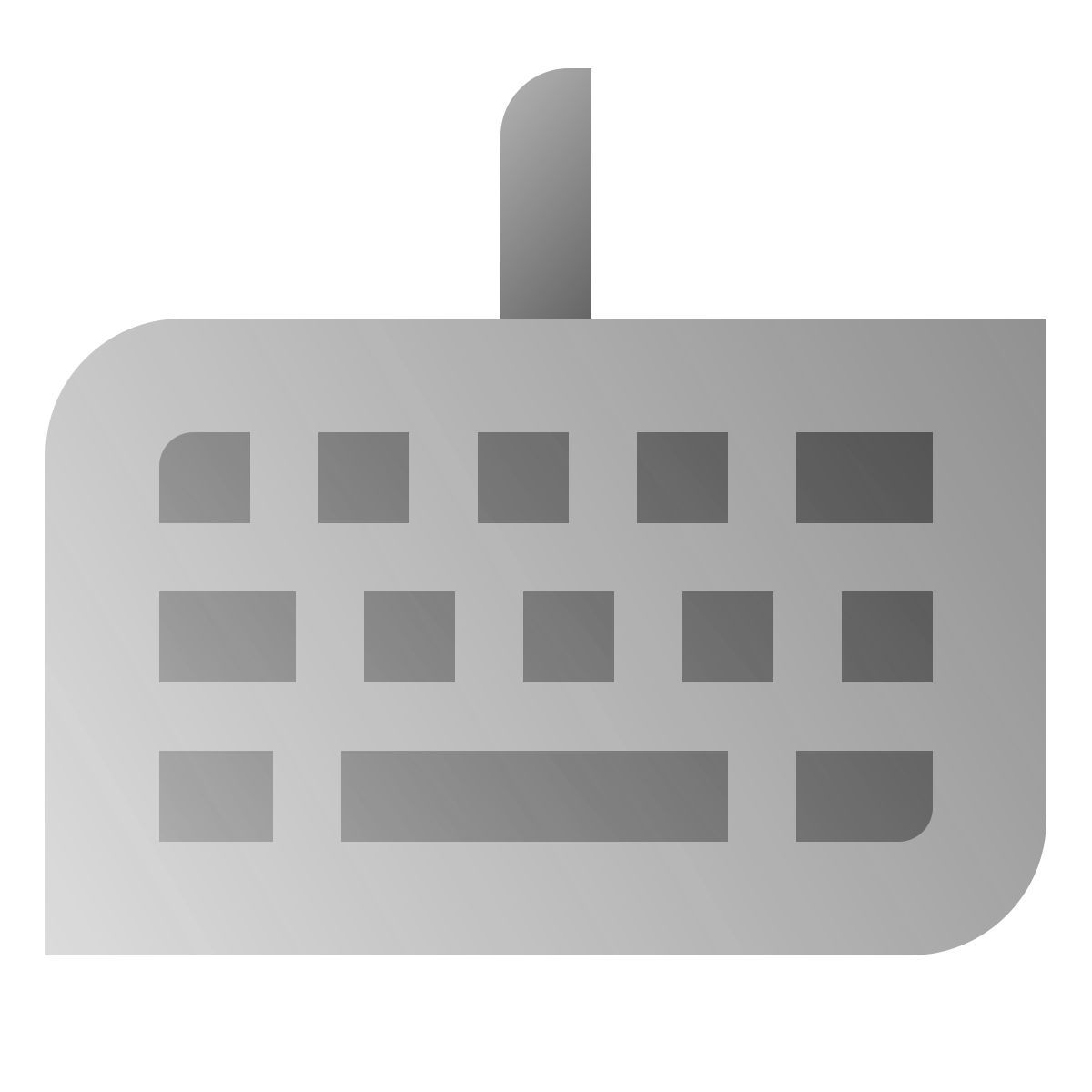 deco duotone style teclado icon