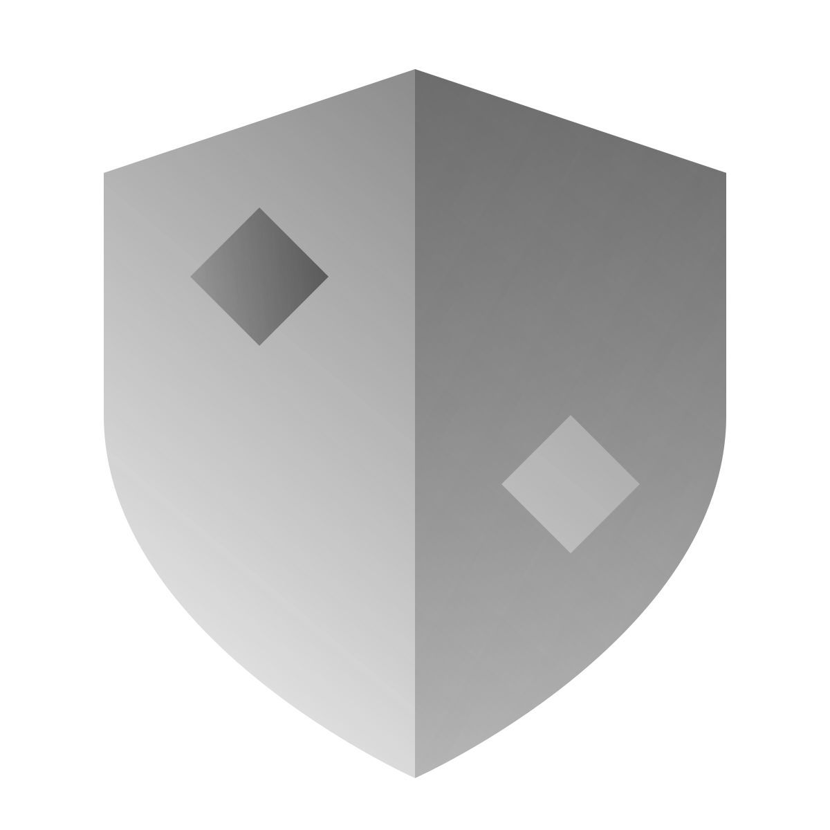 deco duotone style knight shield icon