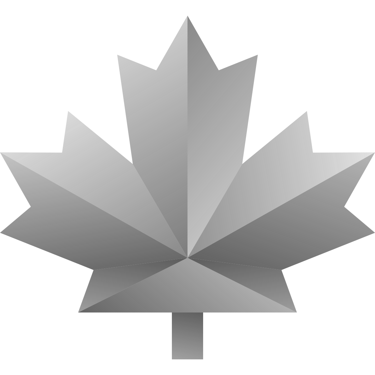 deco duotone style maple leaf icon