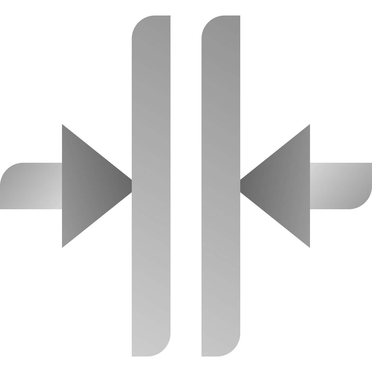 deco duotone style merge vertical icon