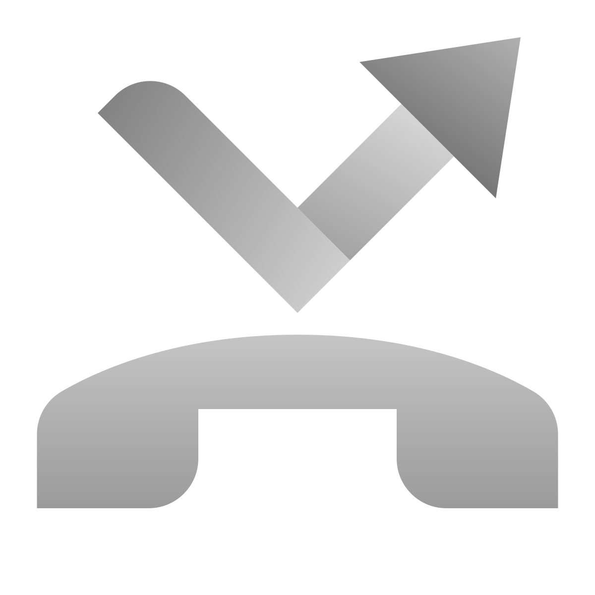 deco duotone style missed call icon