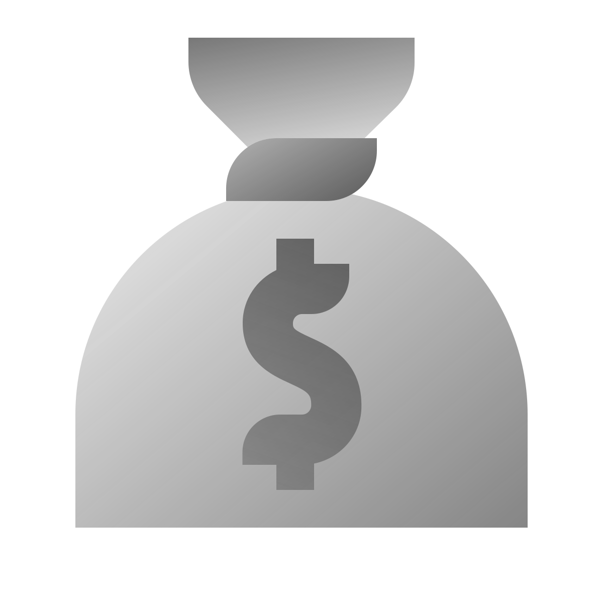 deco duotone style money bag icon