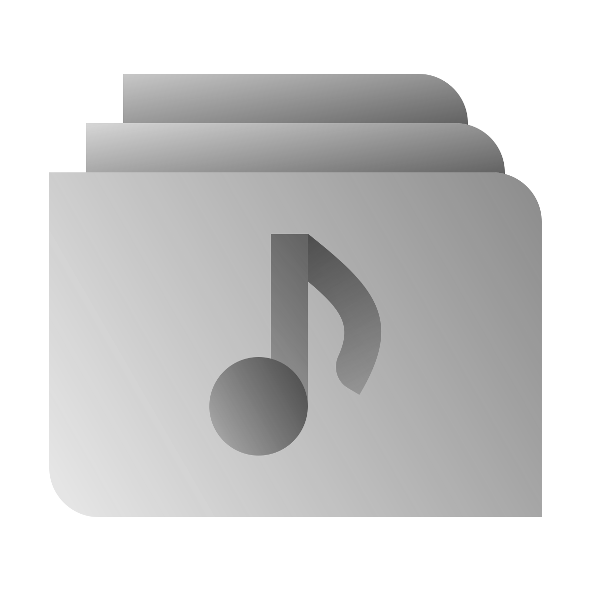 deco duotone style music library icon