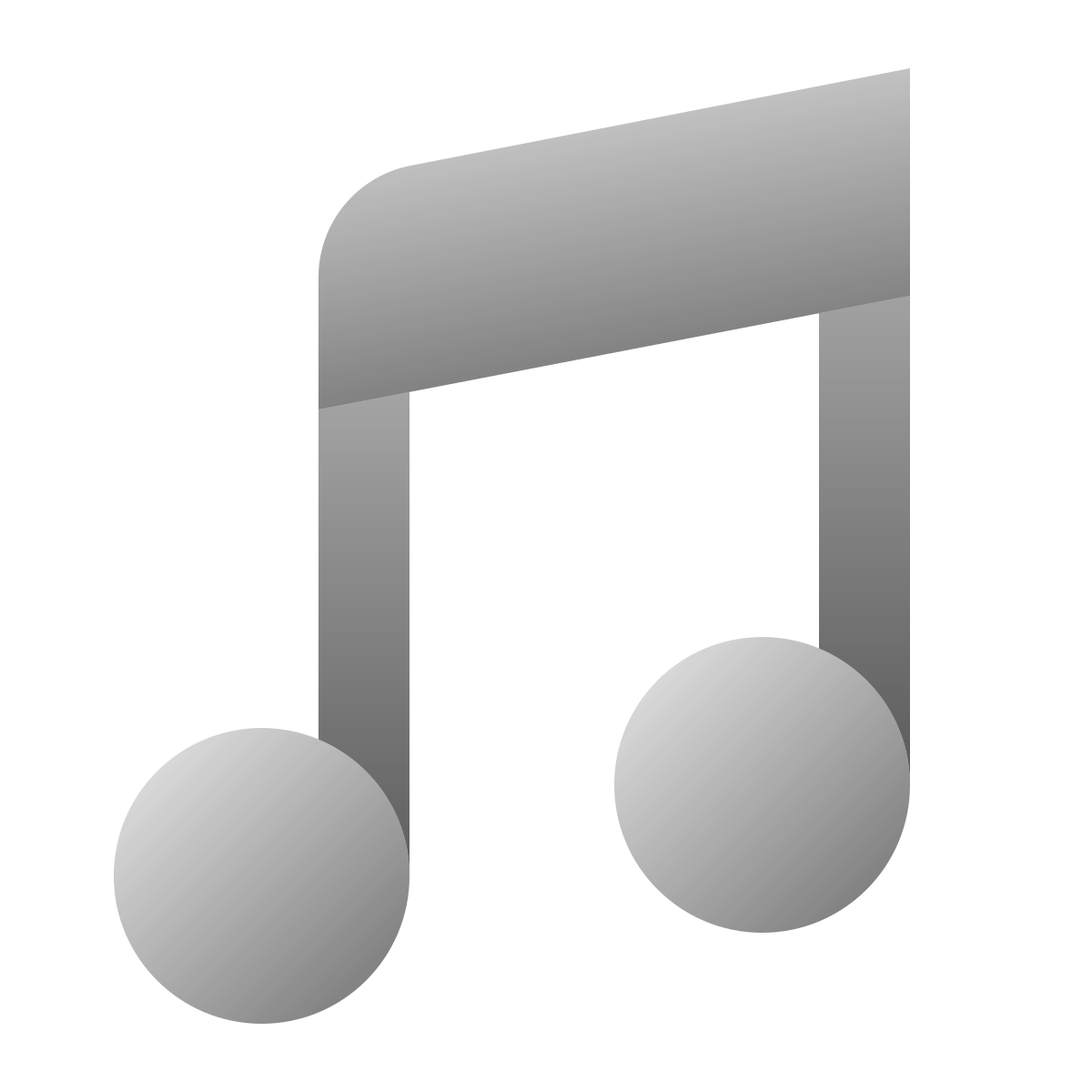 deco duotone style musical notes icon