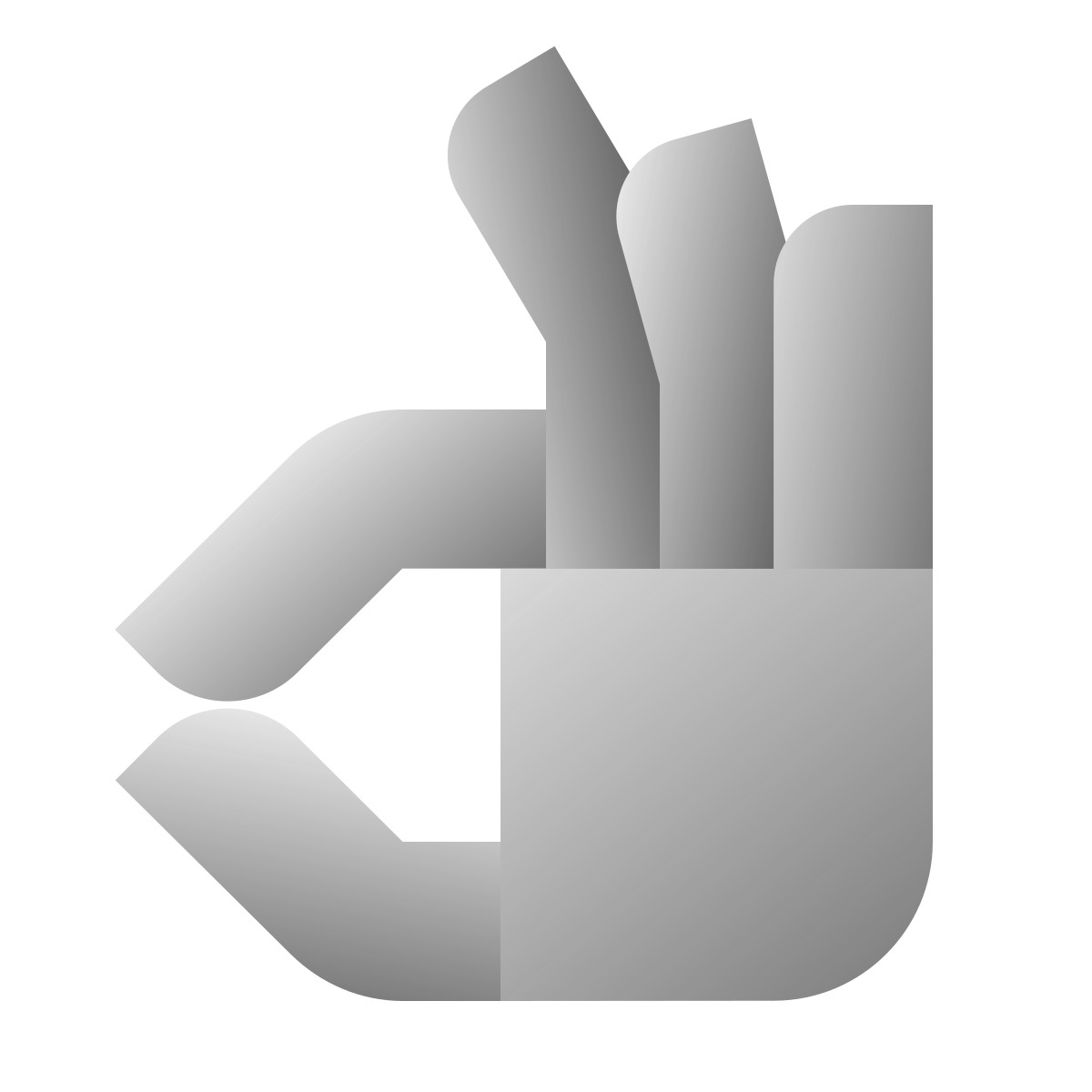 deco duotone style ok hand icon