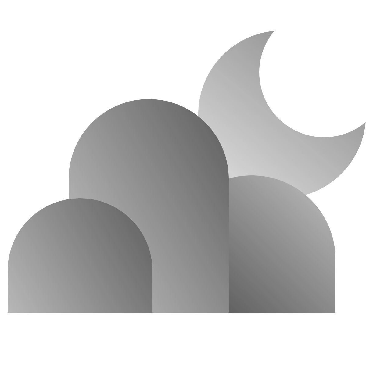 deco duotone style night icon