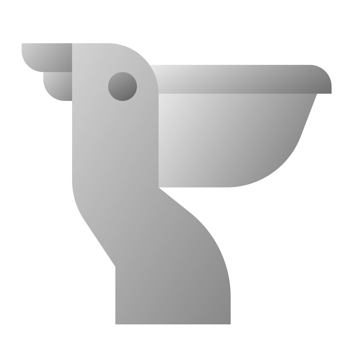 deco duotone style pelican icon