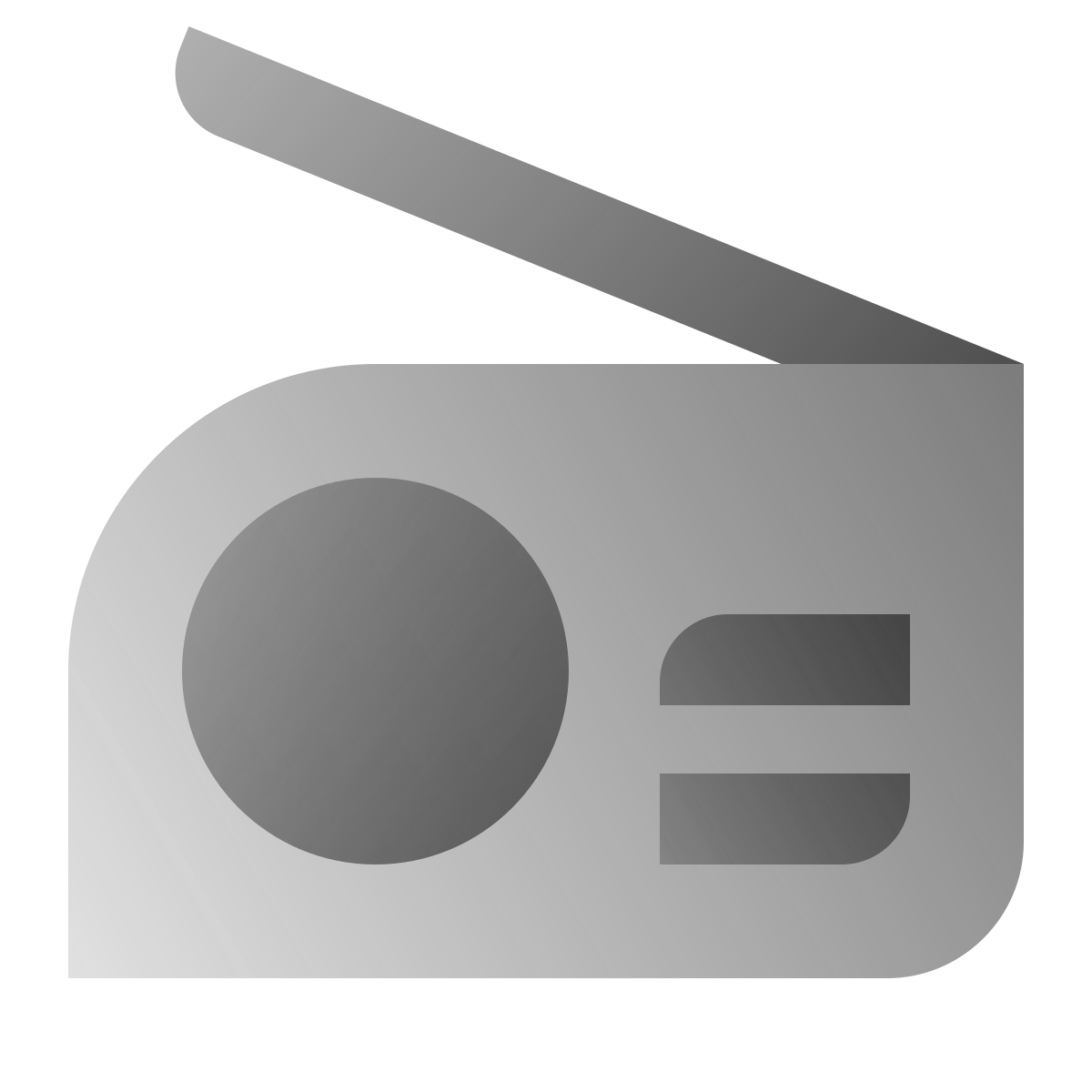 deco duotone style radio icon