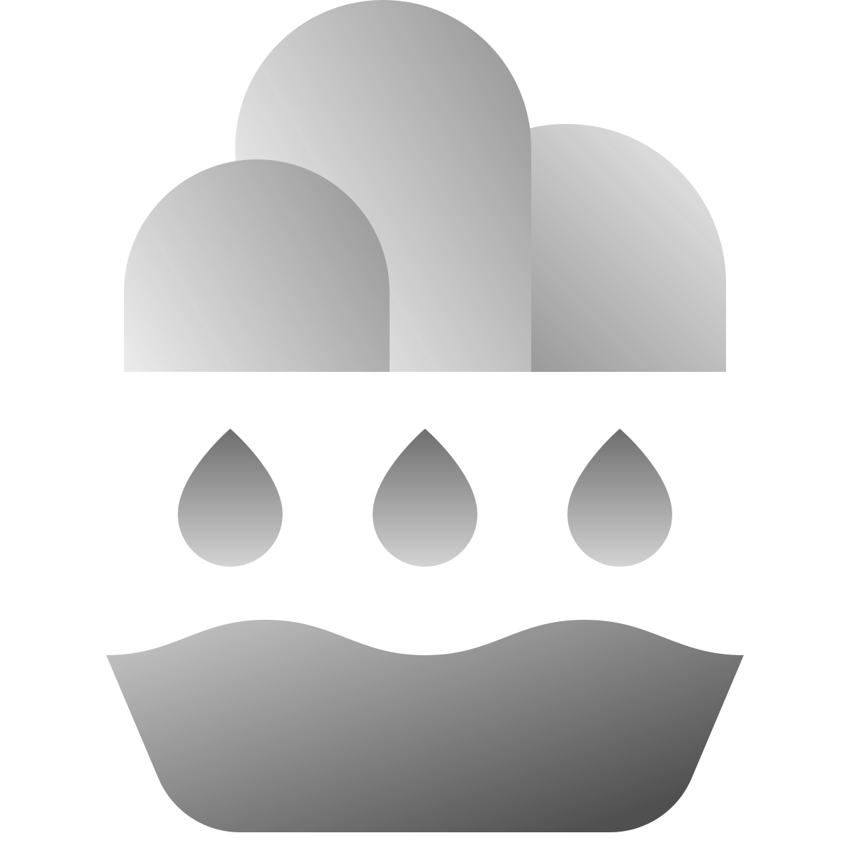 deco duotone style rainwater catchment icon