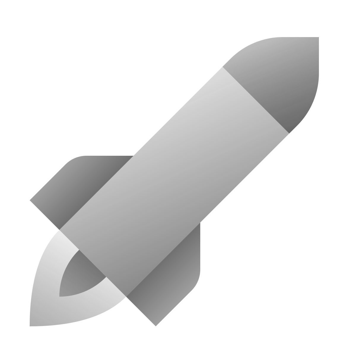 deco duotone style fusée icon