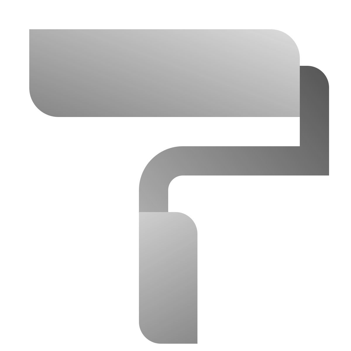 deco duotone style pennello a rullo icon