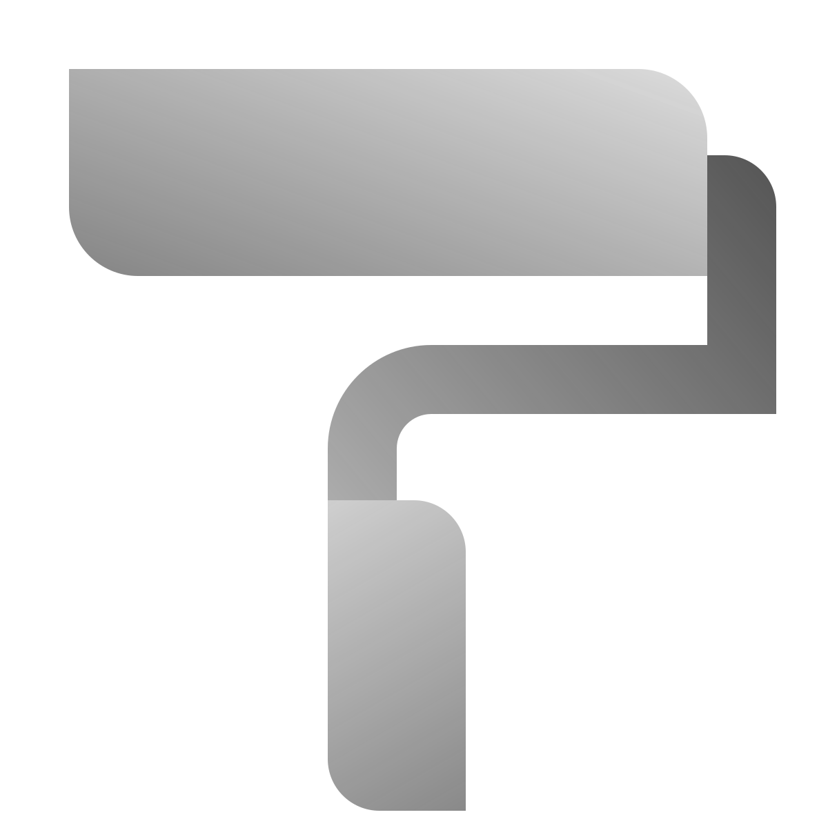 deco duotone style roller brush icon
