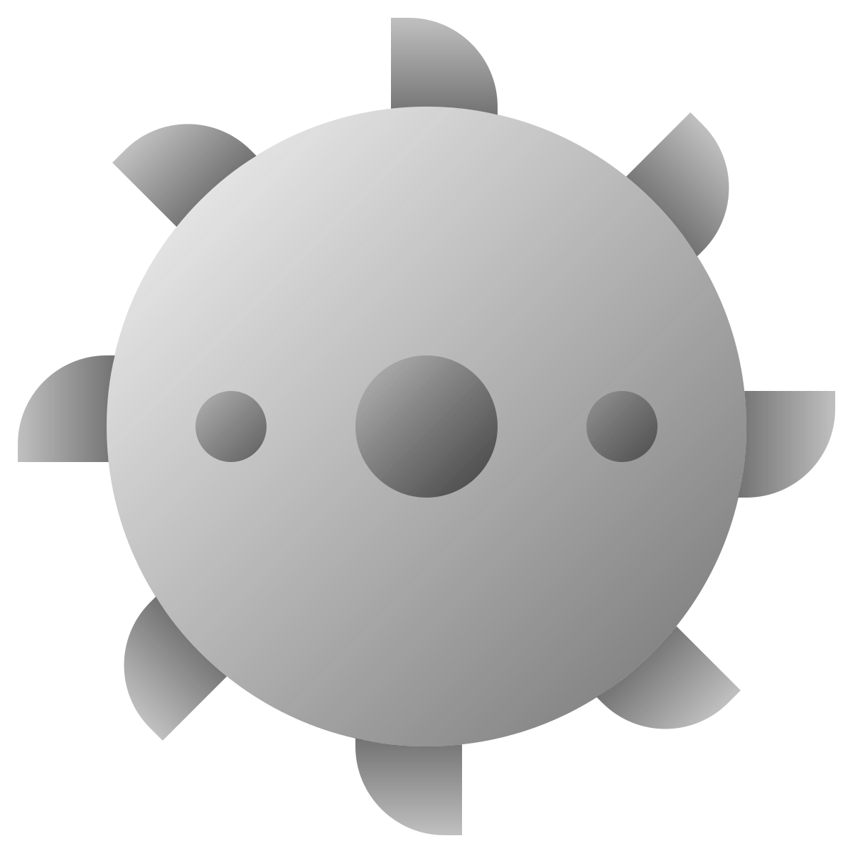 deco duotone style saw blade icon