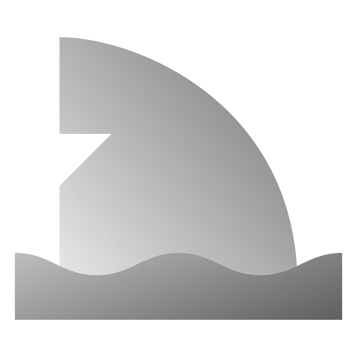 deco duotone style shark icon