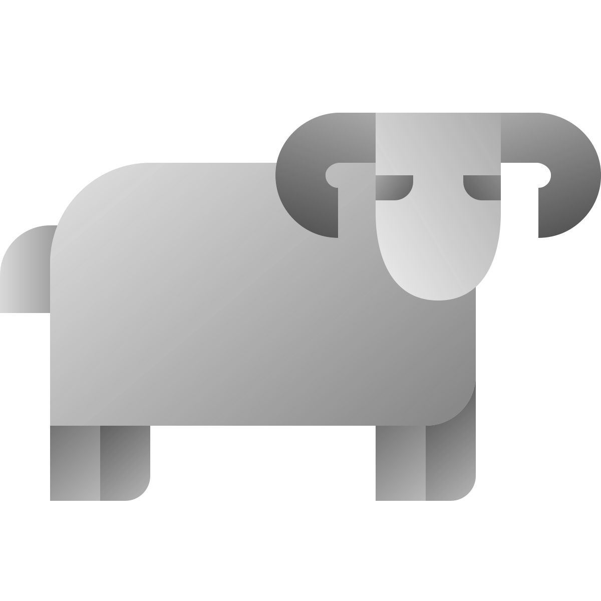 deco duotone style sheep icon