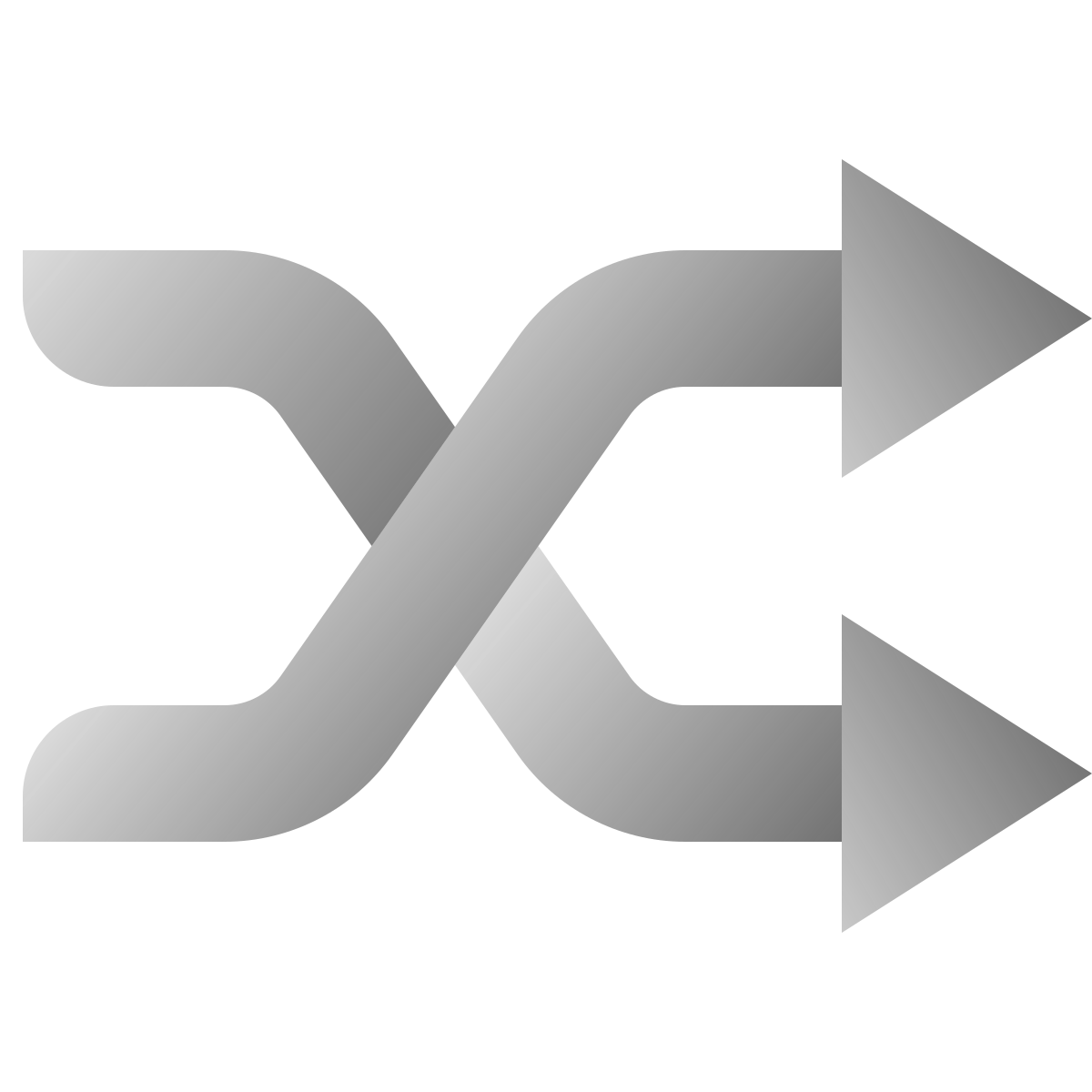 deco duotone style shuffle icon