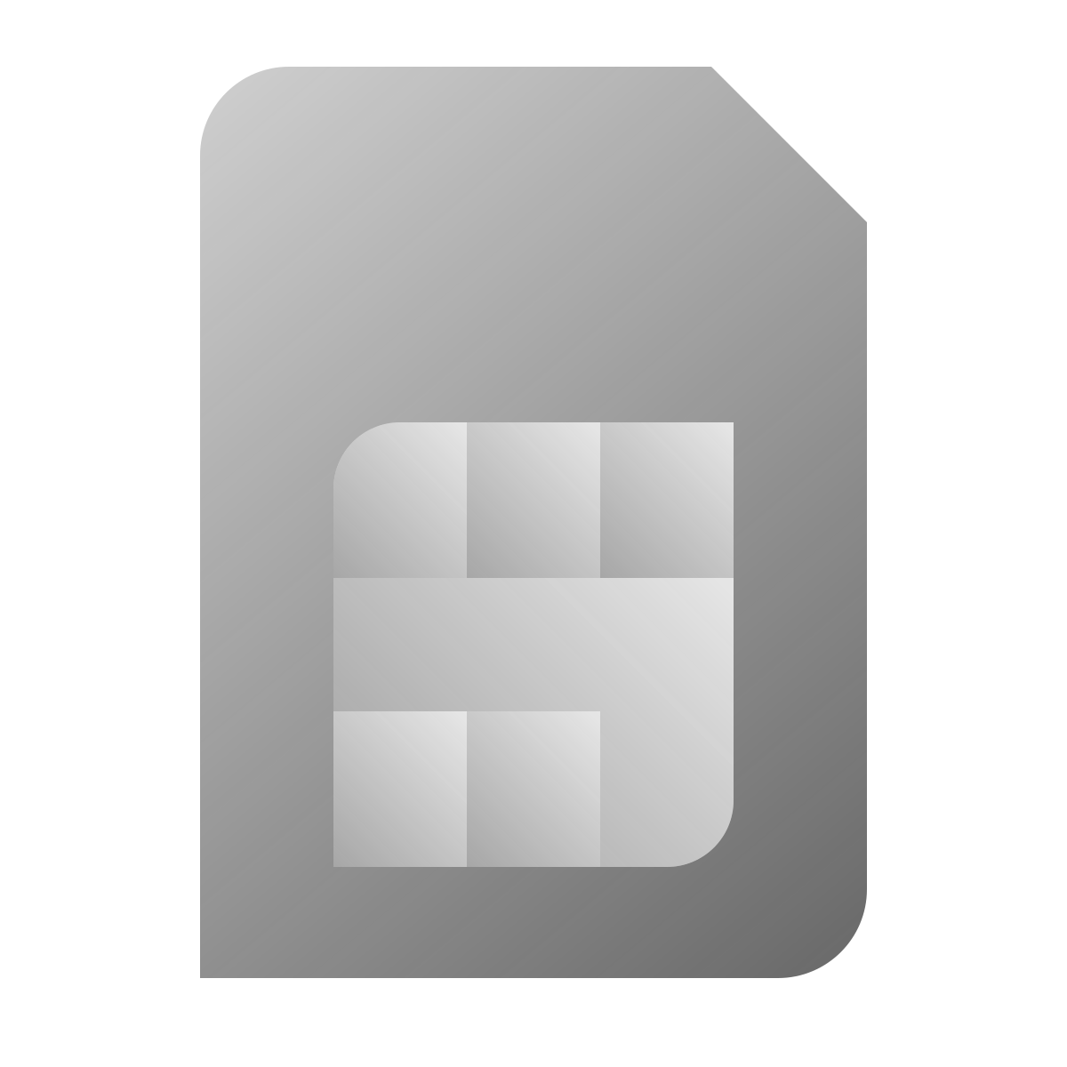 deco duotone style sim card icon