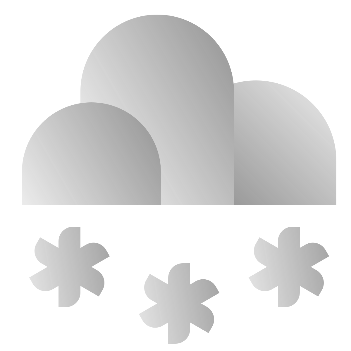 deco duotone style snow icon