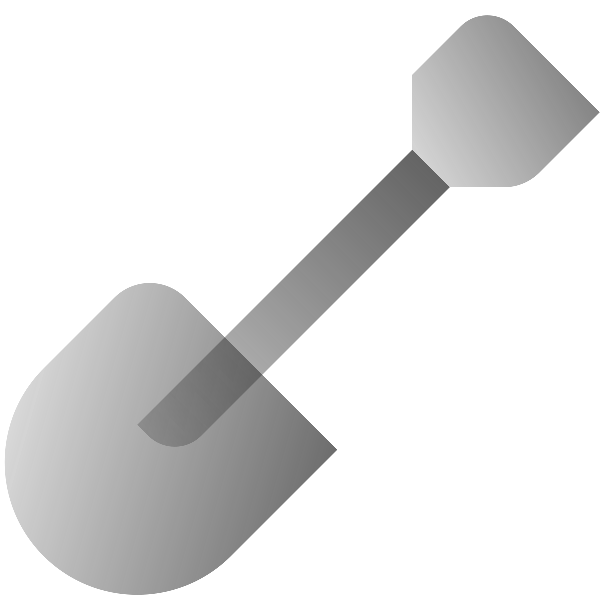 deco duotone style spade icon