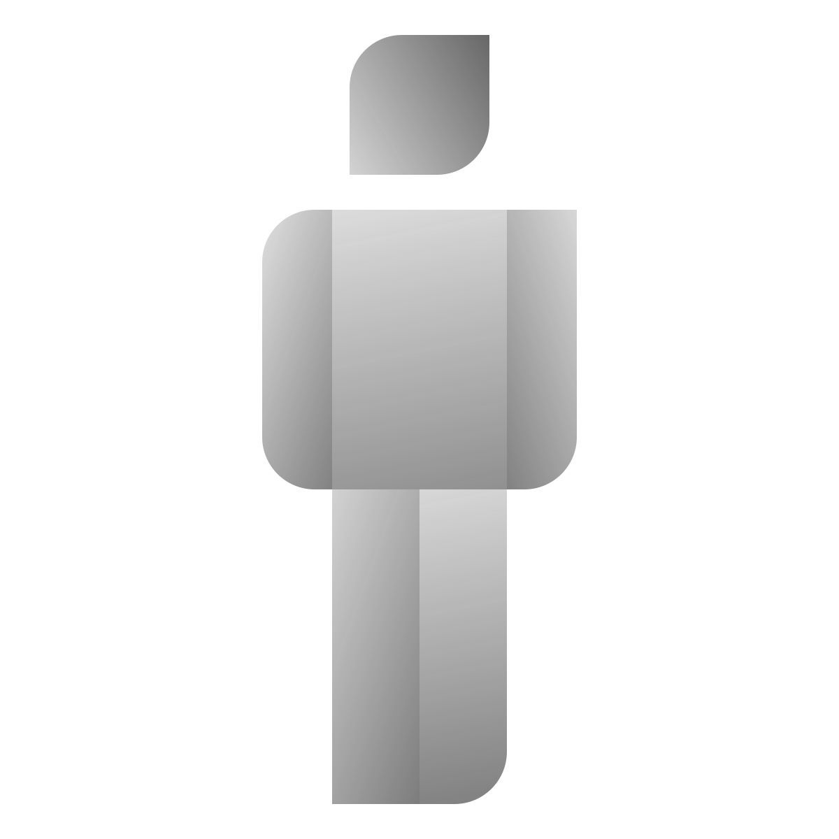 deco duotone style 站立之人 icon