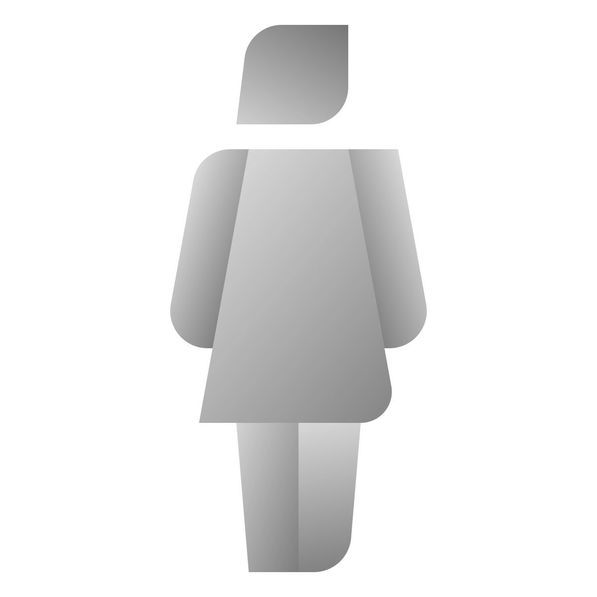 deco duotone style donna in piedi icon