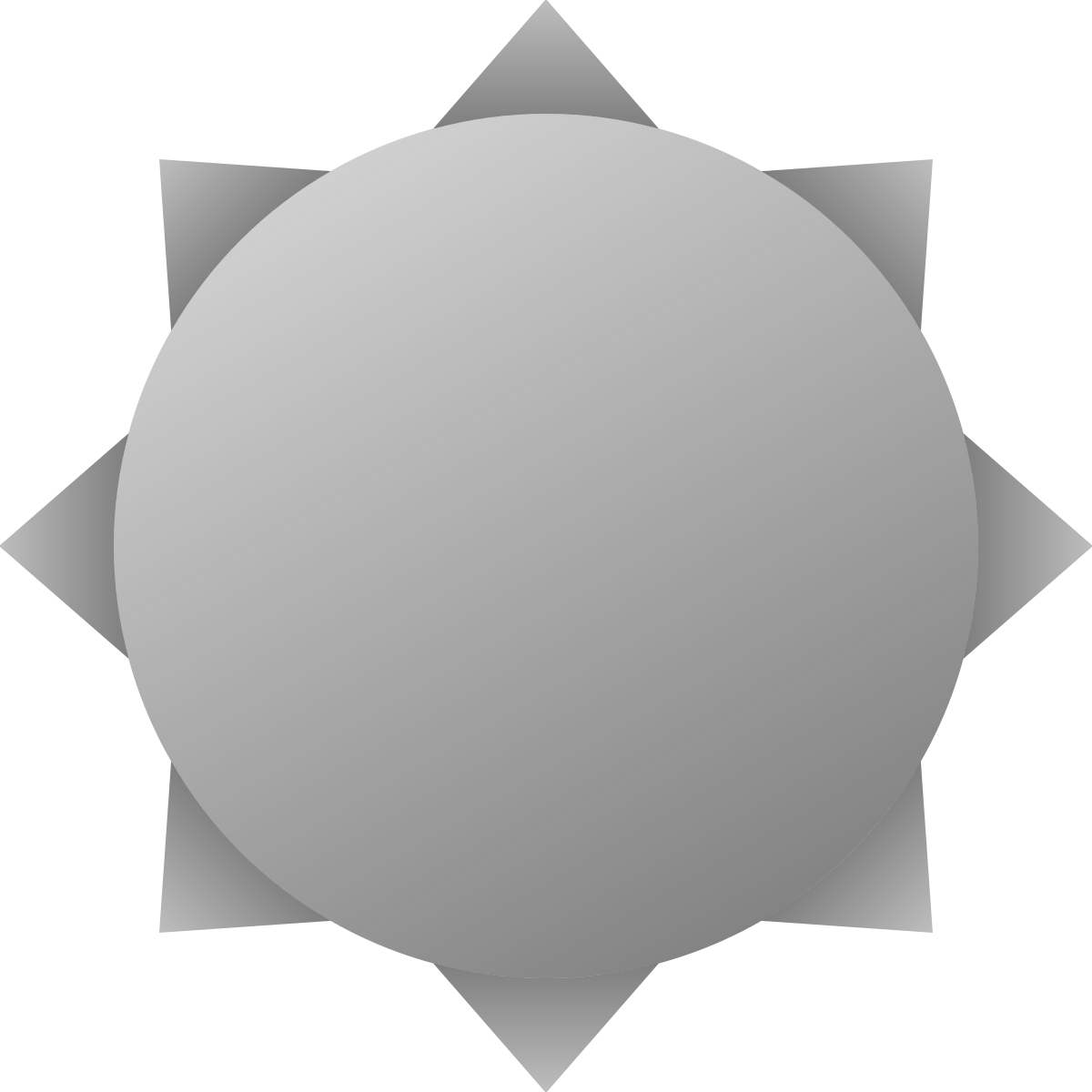 deco duotone style sun icon