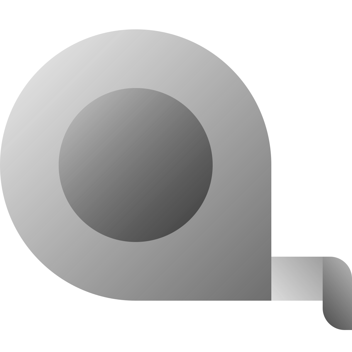 deco duotone style tape measure icon