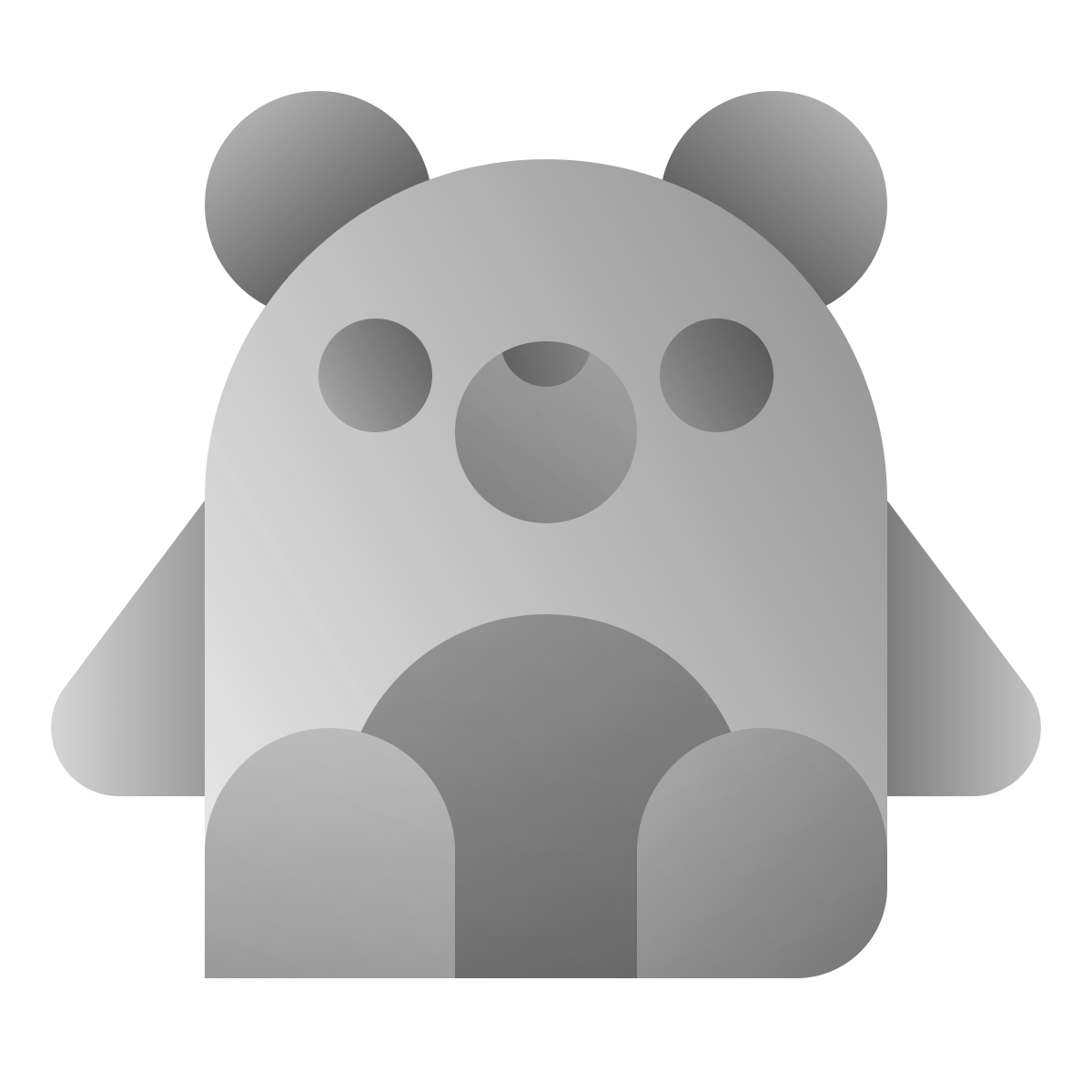 deco duotone style teddy bear icon